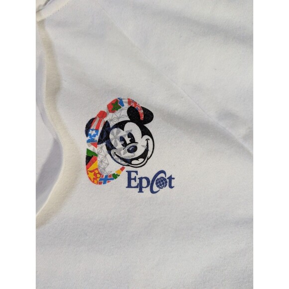 Disney Parks Epcot International Mickey Zip Up White Hoodie for Women AOP - Picture 4 of 7